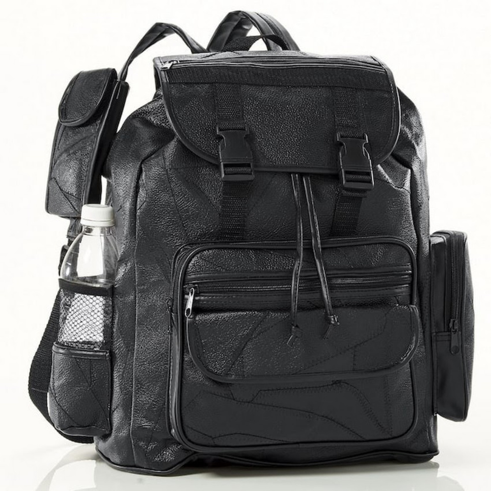 NWT Genuine Black Leather PatchWork BackPack